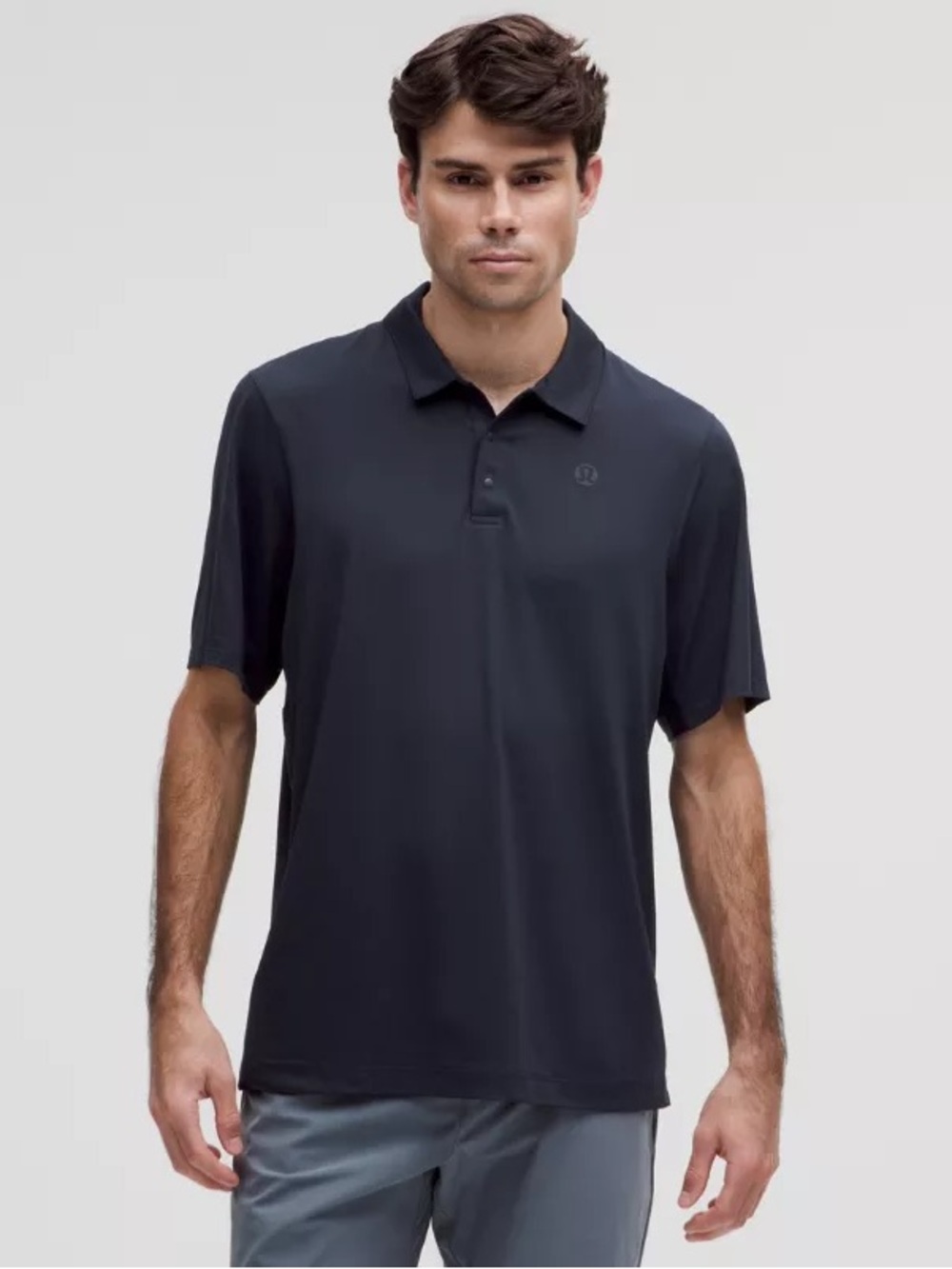 Lululemon Logo Sport Polo Sleeve Navy Mens Size 3XXL